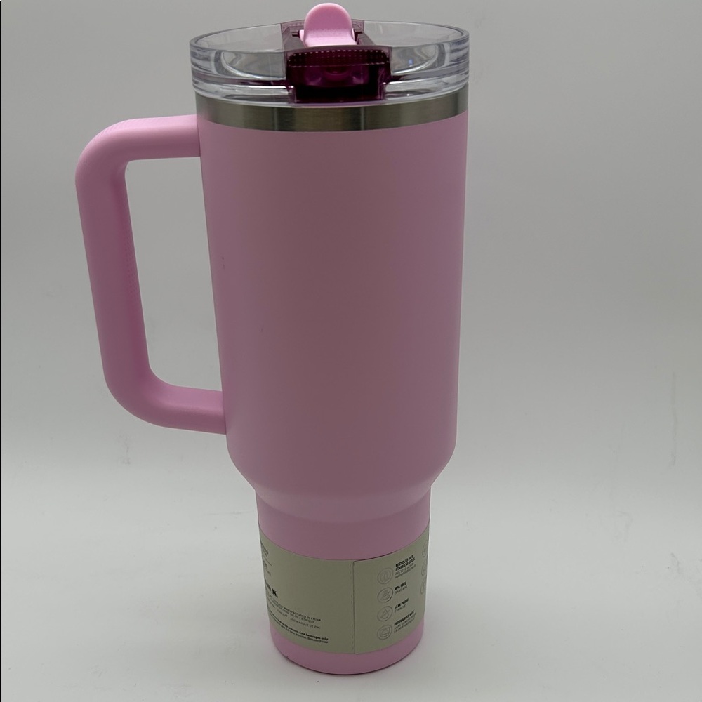 Stanley Pink Quencher Tumbler with Handle 40 oz - Picture 4 of 4
